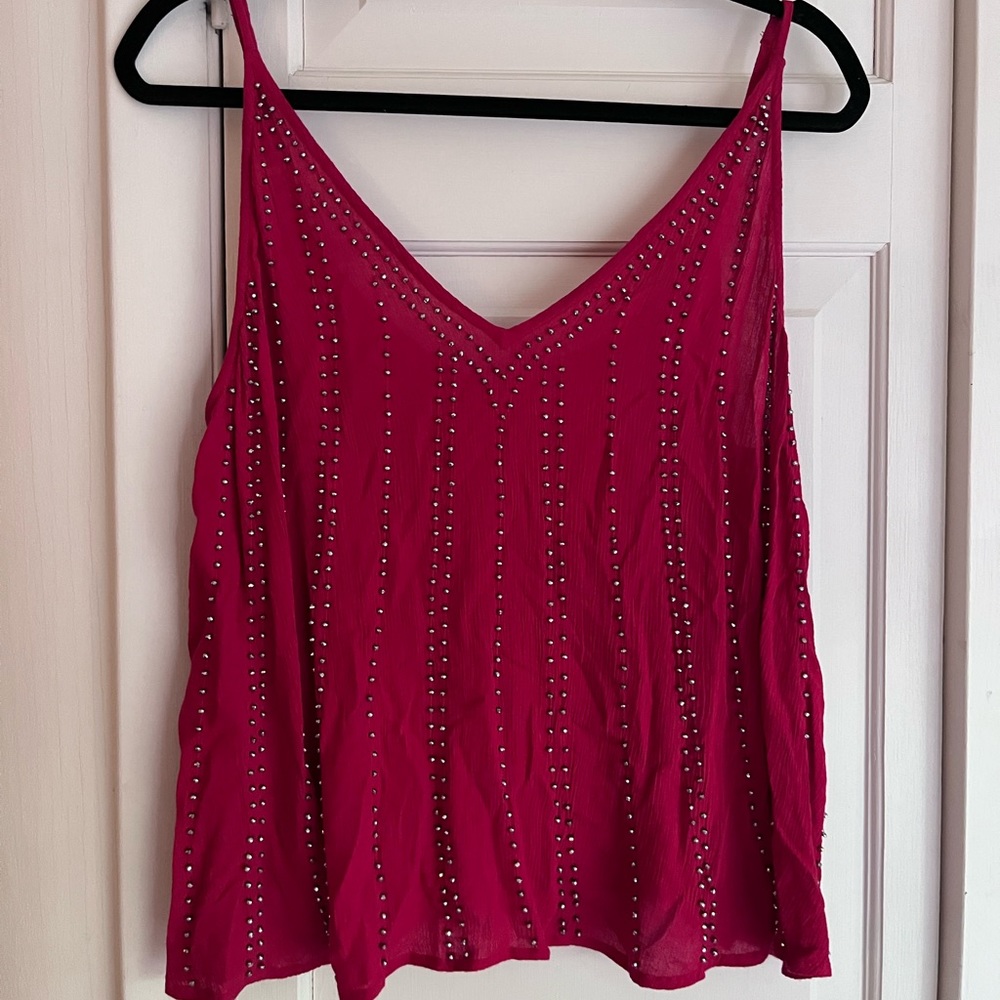 Free People embellished red top size M